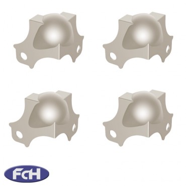 Small 2 Leg Nickel Corners - 29mm x 29mm - Pack of 4